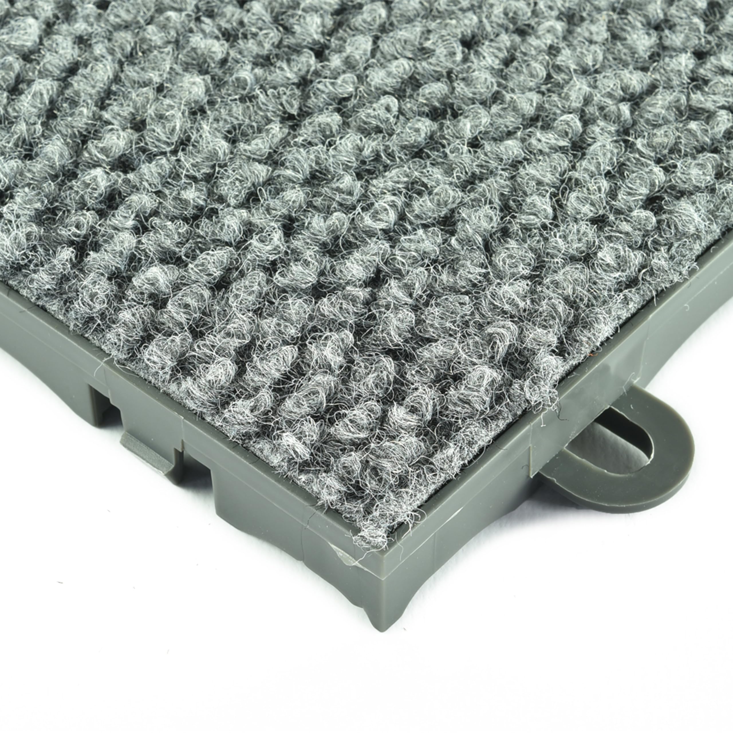 Greatmats Interlocking Carpet Tiles 1x1 Ft Modular Flooring - 20 Pack Gray Square Tiles for Home Gym, Office, Basement & Playroom Flooring