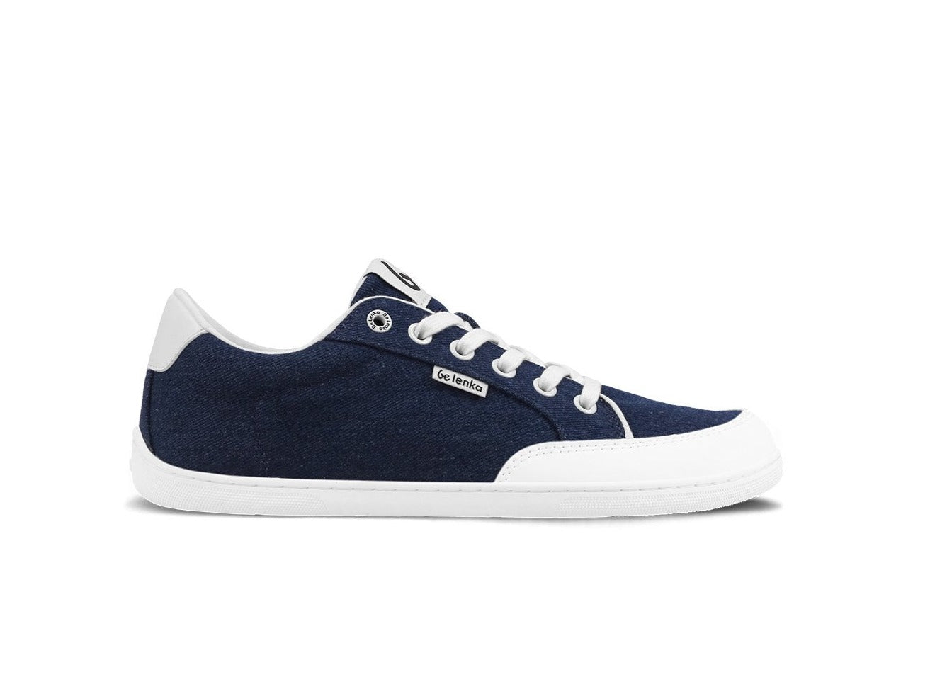Barefoot Sneakers for Women & Men - Be Lenka Rebound Denim Dark Blue Minimalist Shoes | Lightweight & Flexible for Running, Walking & Everyday Comfort