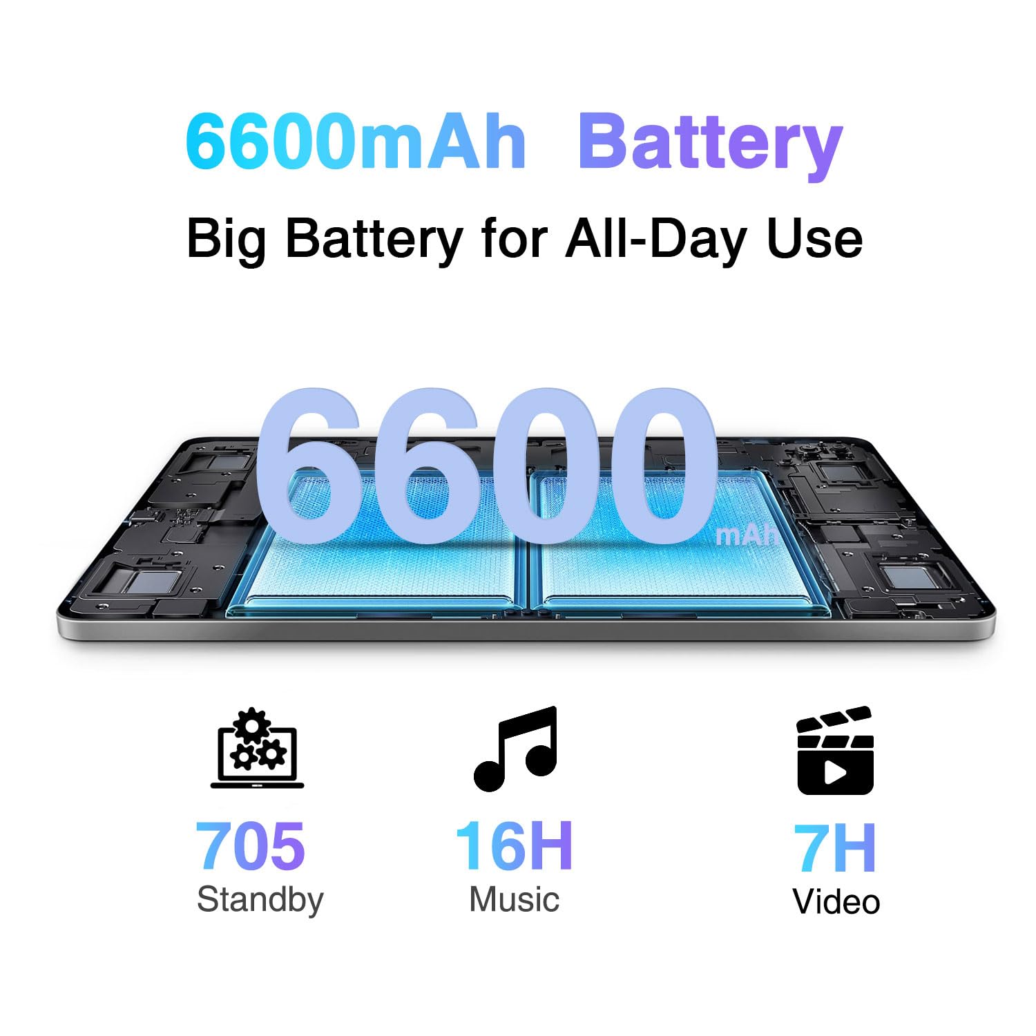 DOOGEE T10S 10 Inch Android Tablet - 11GB RAM (6+5GB) & 128GB ROM, Expandable to 1TB - Octa-Core Processor, 6600mAh Battery, 8MP Camera - Dual 4G LTE, 5G WiFi, Ultra-Thin 8.4mm Design - Perfect for Work, Entertainment & Travel