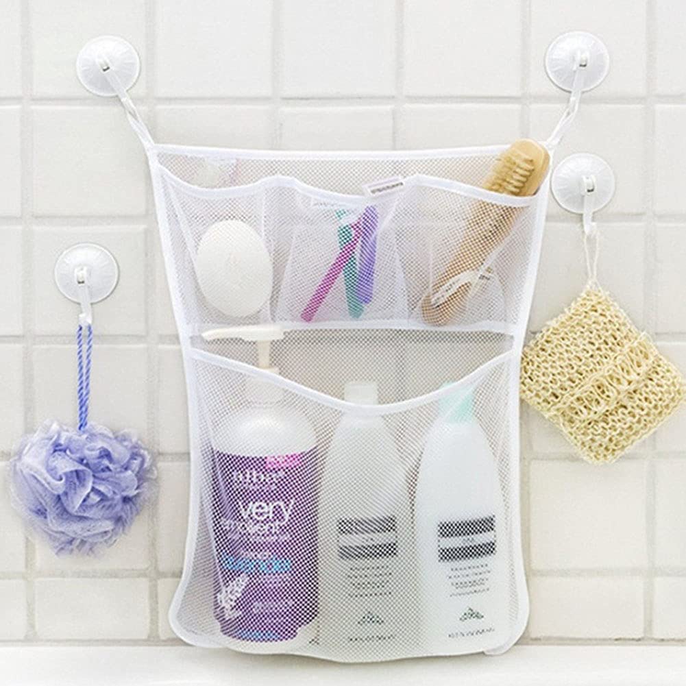 Lanebudd Bath Toy Storage Organizer - 2 Pack Hanging Mesh Toy Holder for Kids Bathroom, Bedroom & Car - Waterproof Bathroom Decor & Kids Toy Organizer - Perfect for Bath Time, Playroom & Travel