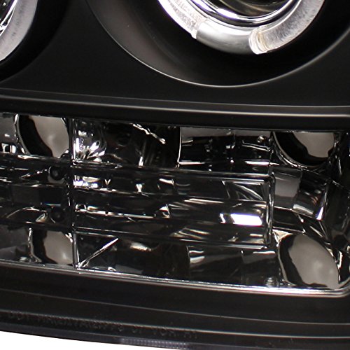 AKKON LED Headlight & Tail Light Kit for GMC Sierra - Dual Halo Ring Black Bezel Headlights with C-Shape LED Brake Lights - Upgrade for Improved Visibility & Style (Perfect for Night Driving & Off-Road Adventures)