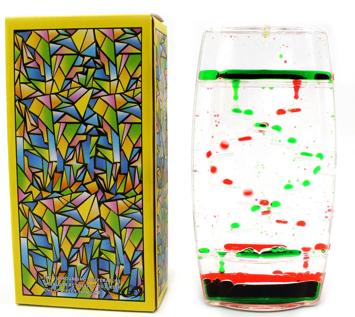 AZ Trading & Import Liquid Motion Timer (Red & Green) - Colorful Sand Timer for Kids, Classroom, Office, and Stress Relief