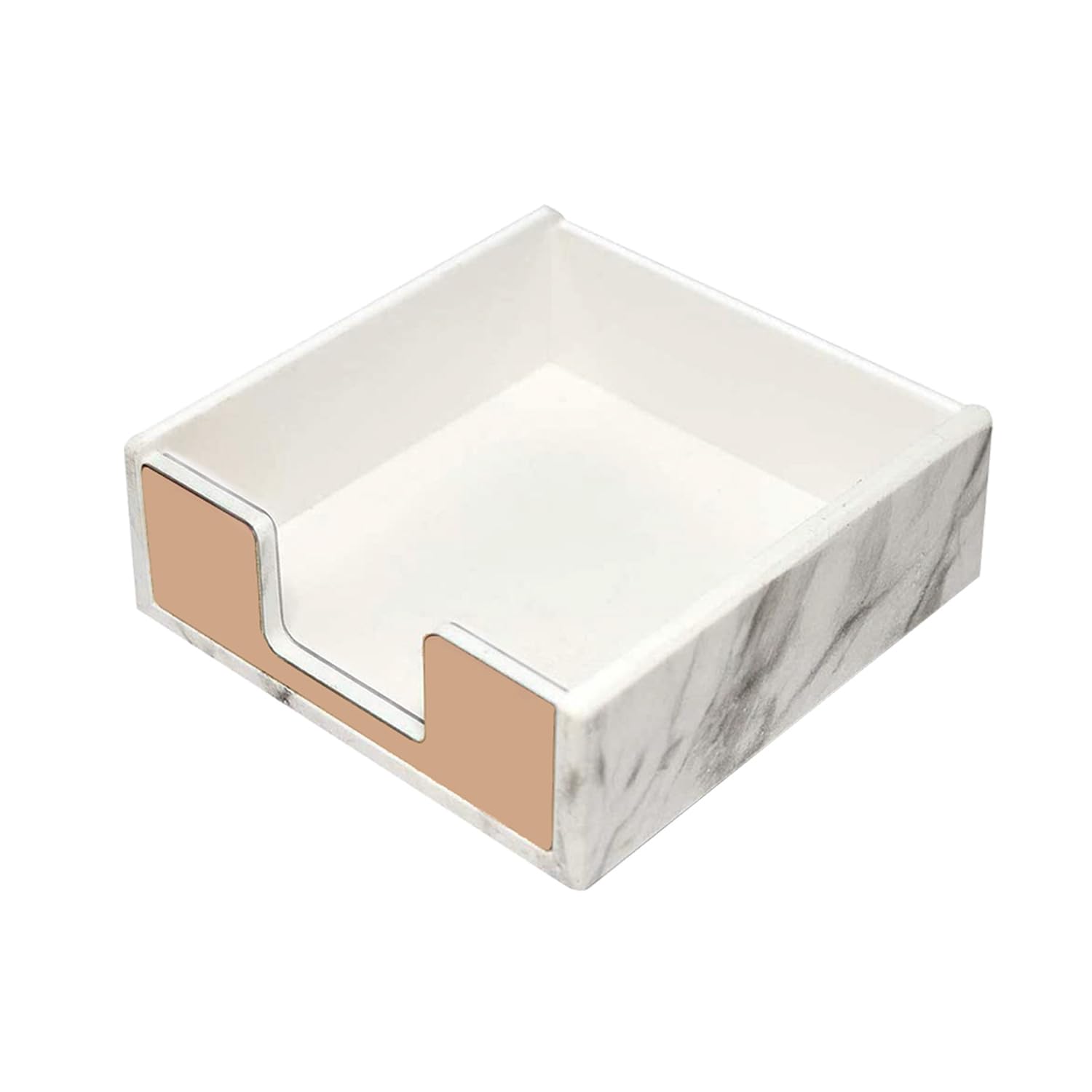Premium Marble Sticky Notes Holder for Desk - Elegant Gold Office Organizer for Notes & Memos | Perfect for Office, School, and Home Workspace Organization