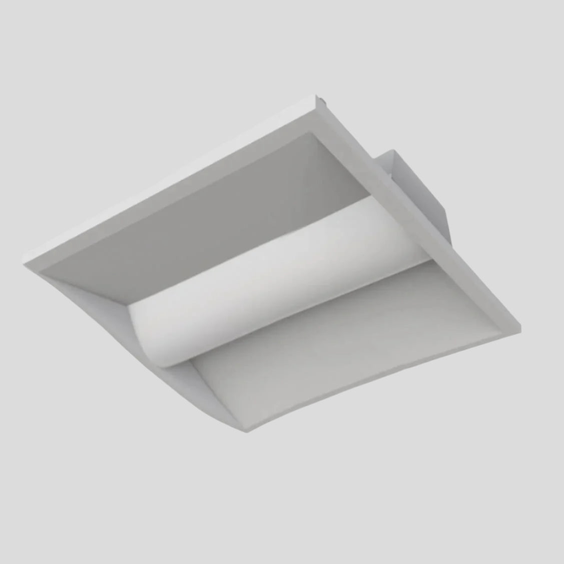 Energy Efficient LED Troffer Ceiling Light Fixture with Center Basket Design - Perfect for Office, Commercial Spaces & Home Lighting