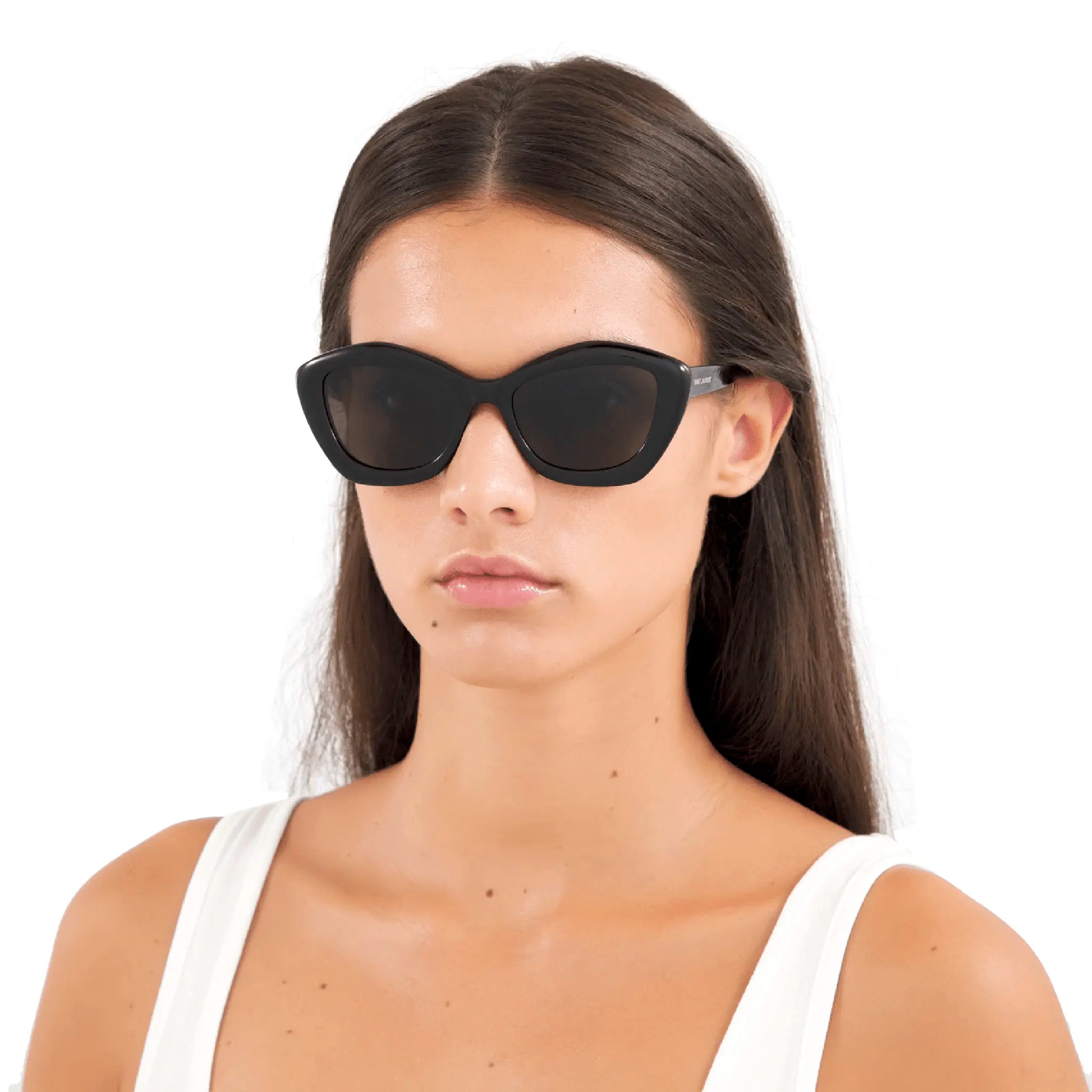 Saint Laurent SL 68 001 Cat Eye Black Sunglasses for Women - Luxury Designer Shades for Fashion & Sun Protection - Perfect for Beach, Driving & Outdoor Activities