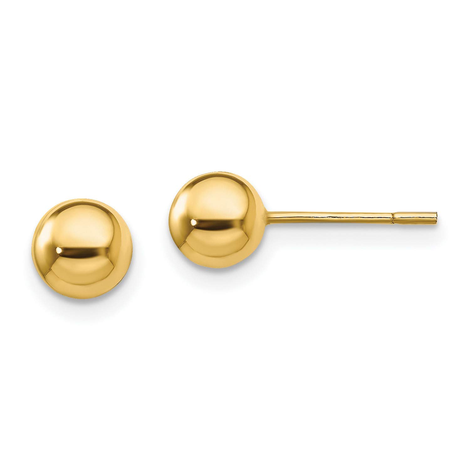 Sterling Silver Gold-Tone Polished Post Earrings 6x6mm – Elegant Stud Earrings for Women, Perfect for Everyday Wear, Gift Giving & Special Occasions