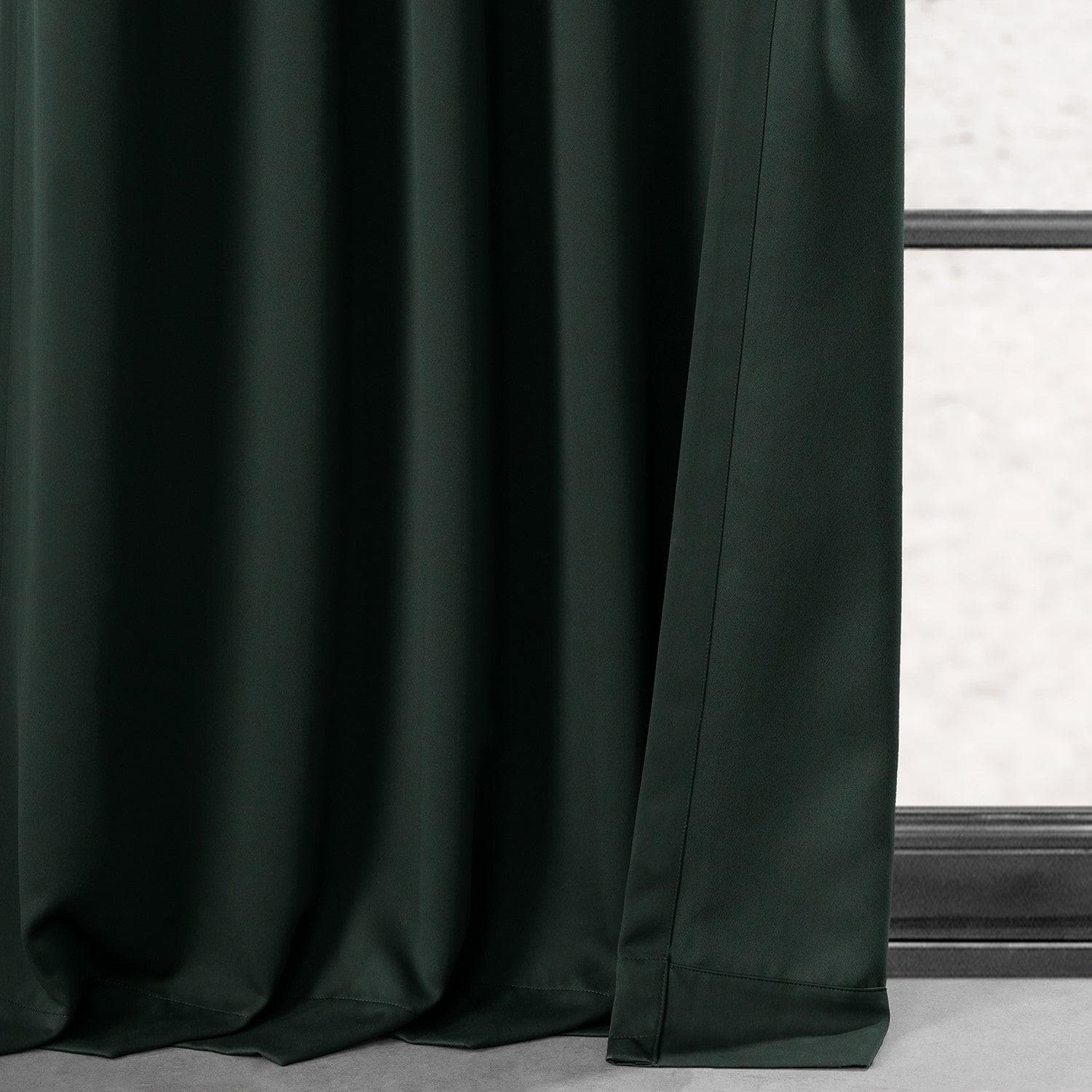 Premium Dark Mallard Green Blackout Curtains for Bedroom & Living Room - Energy Efficient, Noise Reducing, Light Blocking Window Drapes for Better Sleep & Privacy