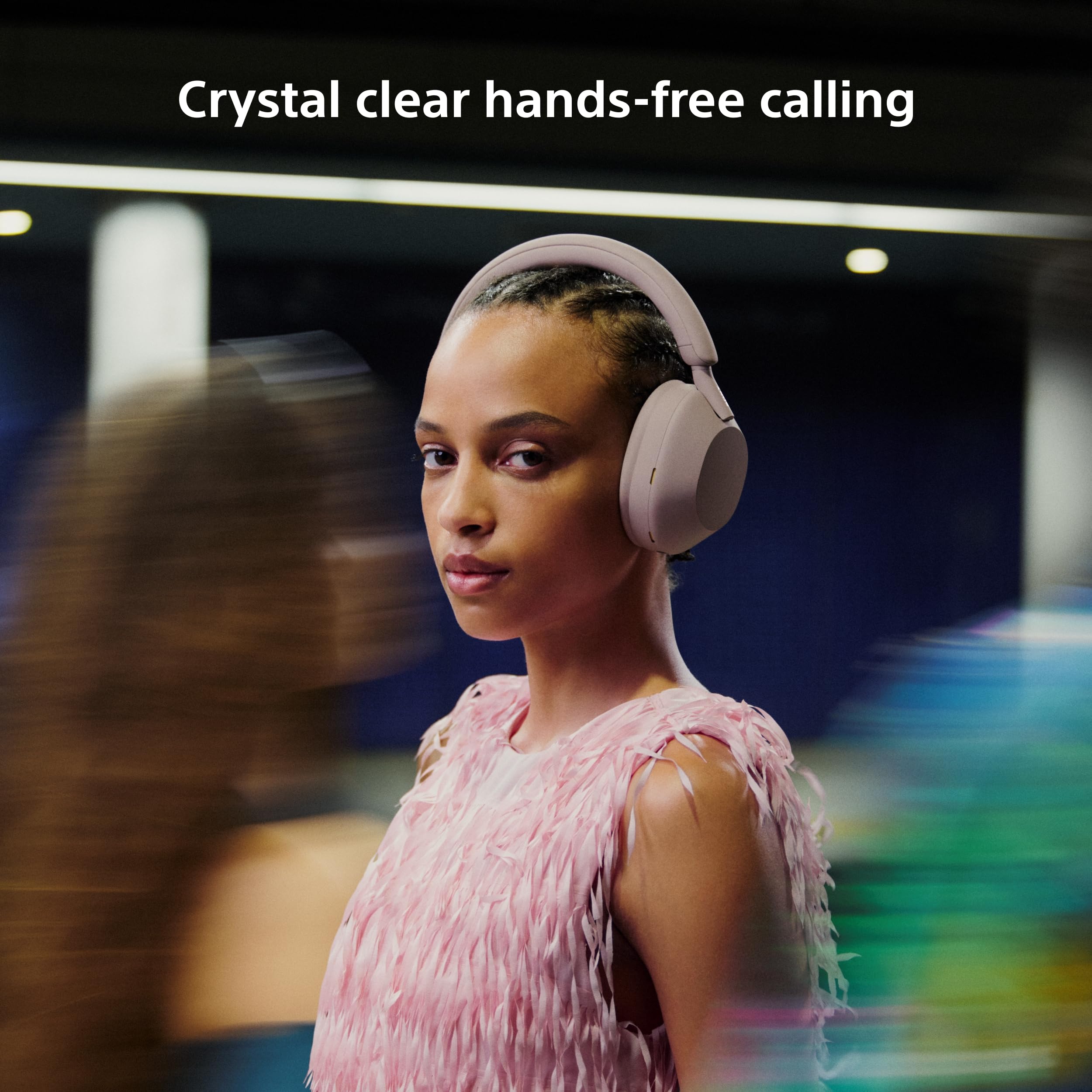 Sony WH-1000XM5 Wireless Bluetooth Over-Ear Headphones with Active Noise Cancellation, 30-Hour Battery Life, Built-in Mic for Clear Calls - Smoky Pink | Perfect for Travel, Work & Music Lovers