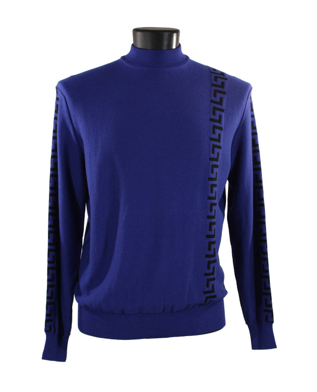 Bassiri Long Sleeve Mock Neck Blue Sweater 637 - Cozy Winter Pullover for Women | Perfect for Casual Outfits, Office Wear & Holiday Gatherings