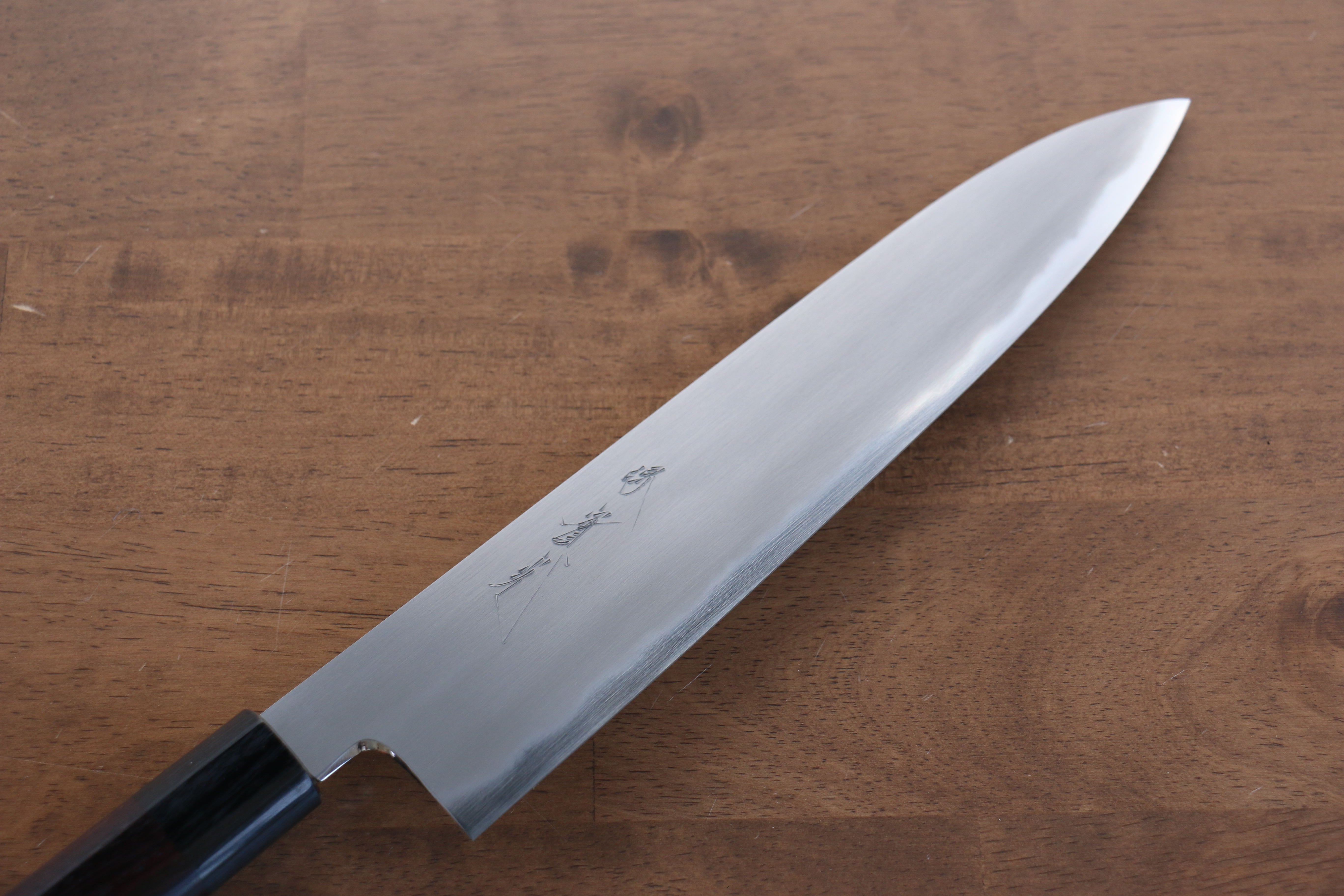 Premium Jikko White Steel No.2 Gyuto Japanese Chef Knife 240mm with Exquisite Shitan Handle - Perfect for Sushi, Meat Slicing & Professional Kitchen Use
