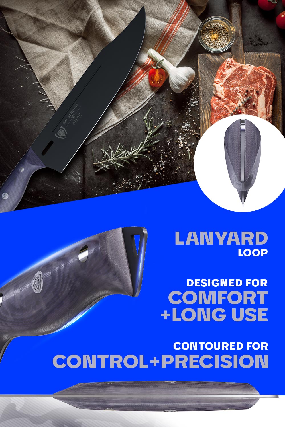 Premium 10-Inch Chef's Knife - Delta Wolf Series by Dalstrong | High Carbon German Steel, Ergonomic Handle | Perfect for Slicing, Dicing & Professional Cooking