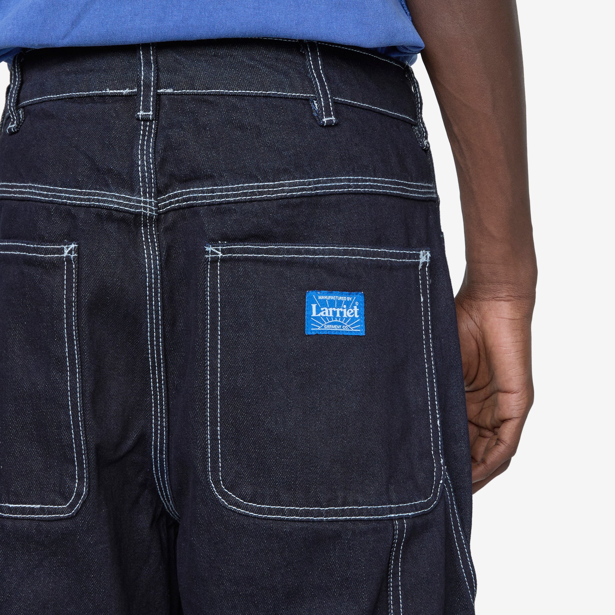 Double Knee Carpenter Pants for Men - Durable Workwear Jeans in Indigo Blue - Perfect for Construction, Woodworking & Heavy-Duty Jobs