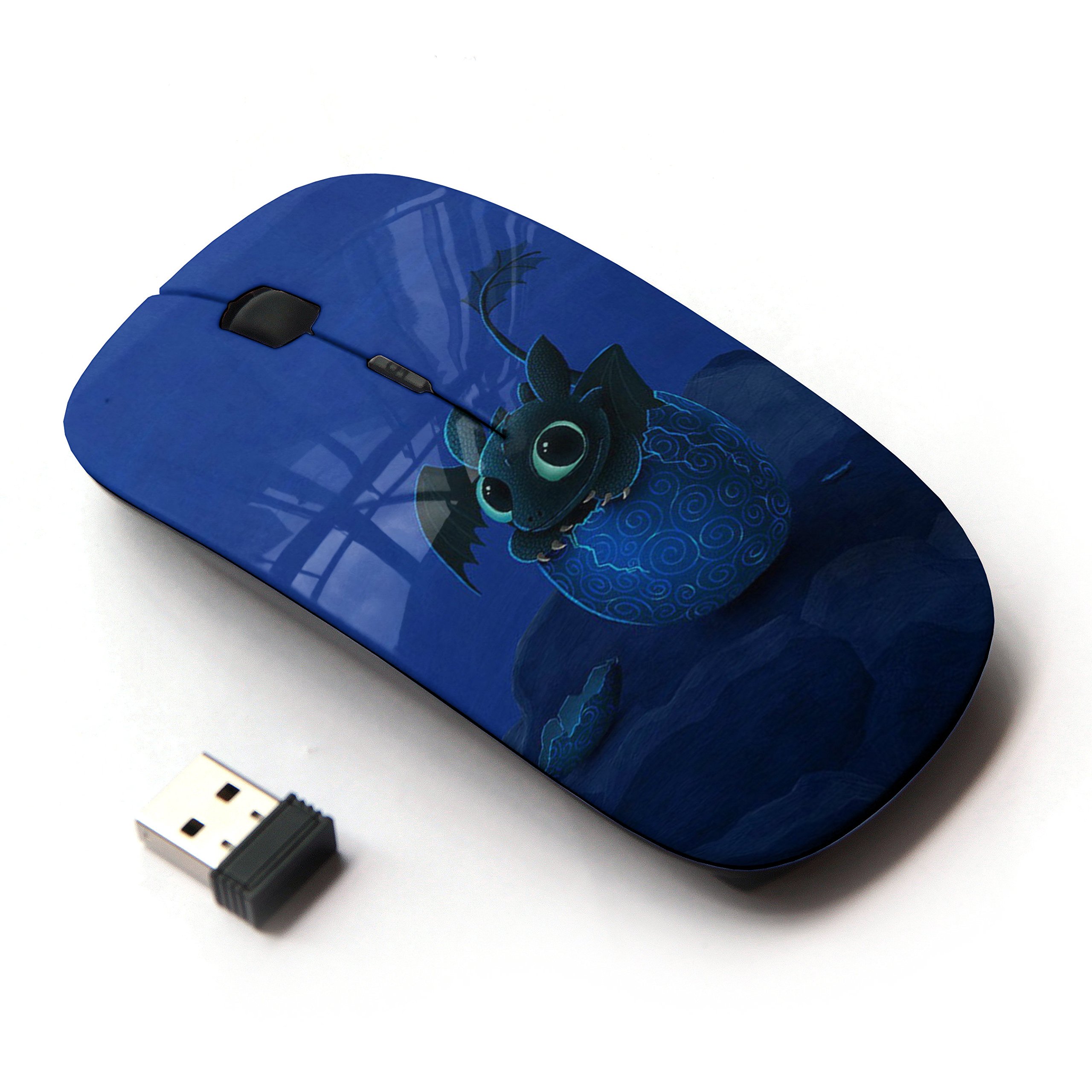 2.4G Wireless Optical Mouse - Cute Dragon Design for Computers, Laptops, Gaming & Office Use