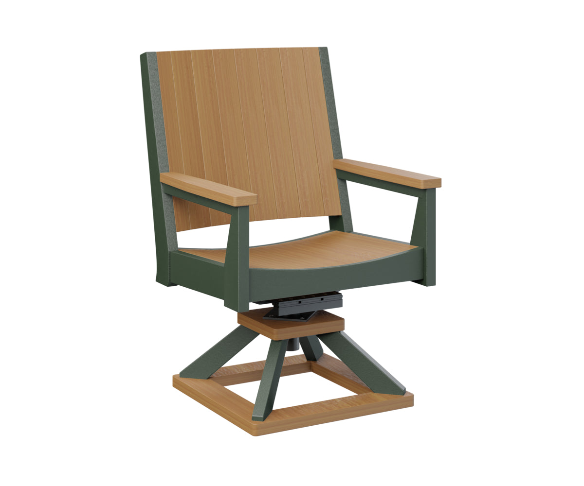 Berlin Gardens Mayhew Swivel Rocker Dining Chair - Comfortable Patio & Outdoor Seating for Restaurants, Gardens, and Decks