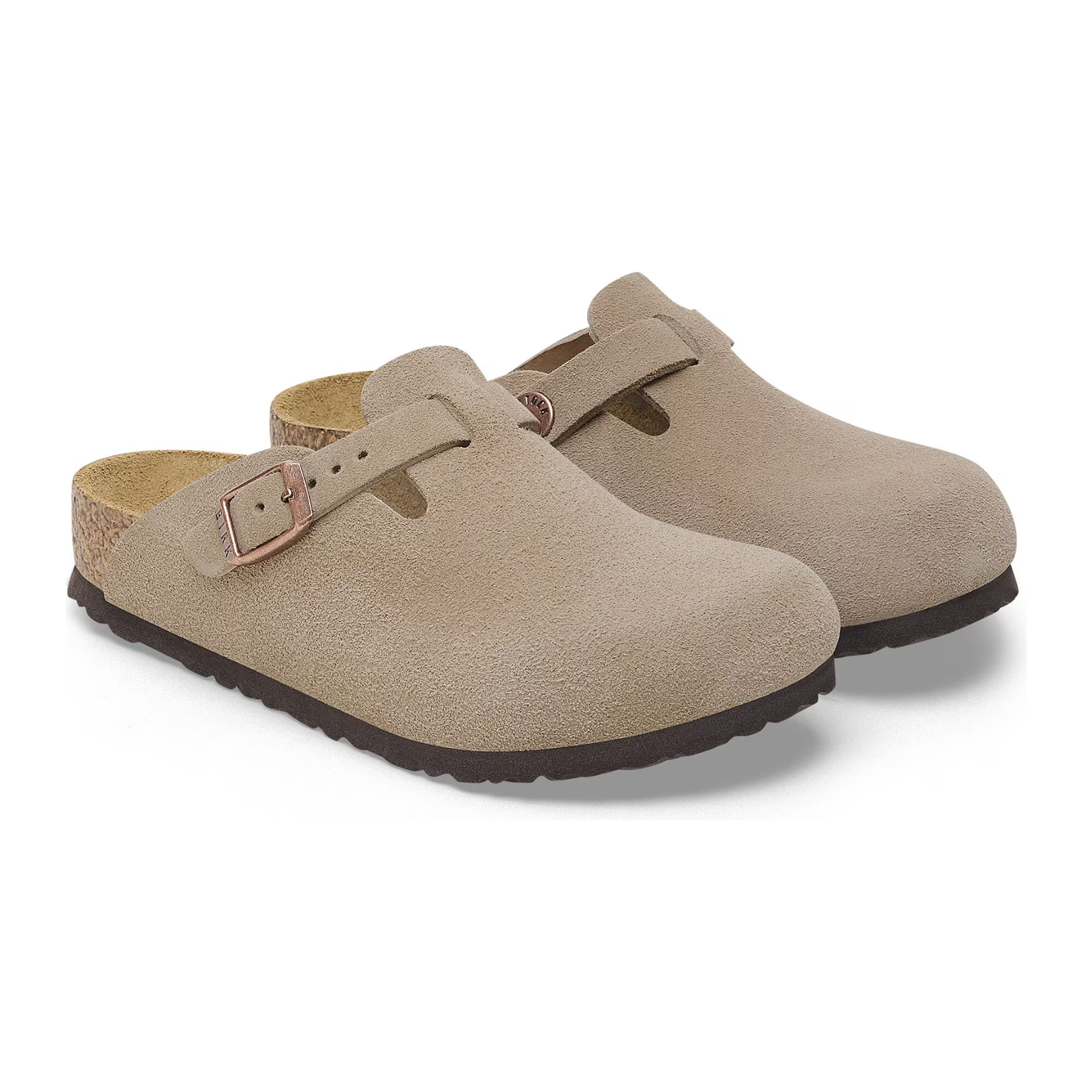 Birkenstock Boston Kids Suede Leather Clogs in Taupe - Comfortable & Durable Footwear for School, Play & Everyday Wear