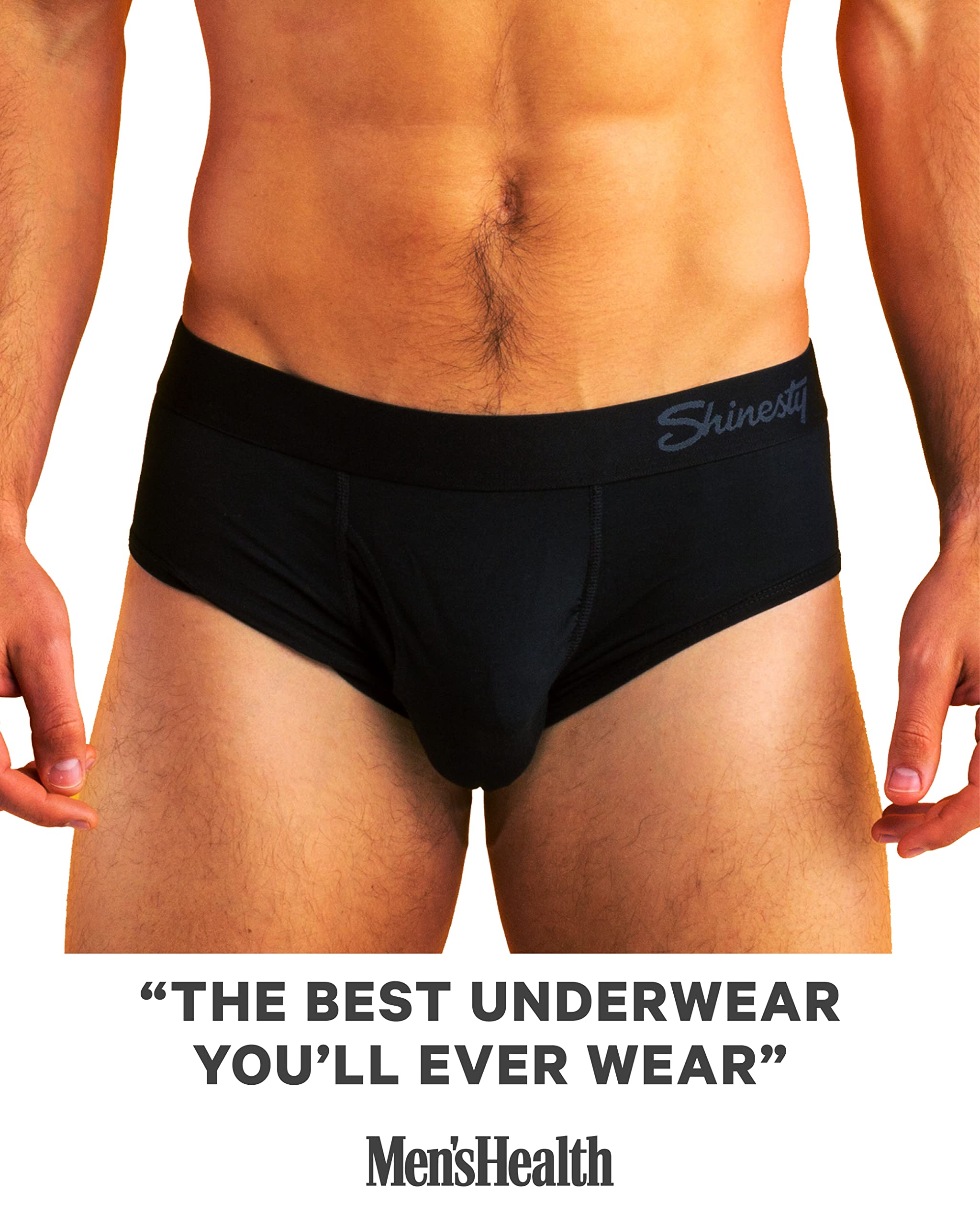 Shinesty Men's Anti-Chafing Underwear - Moisture Wicking Breathable Briefs for Hiking, Running & Travel | Comfortable Supportive Boxer Briefs