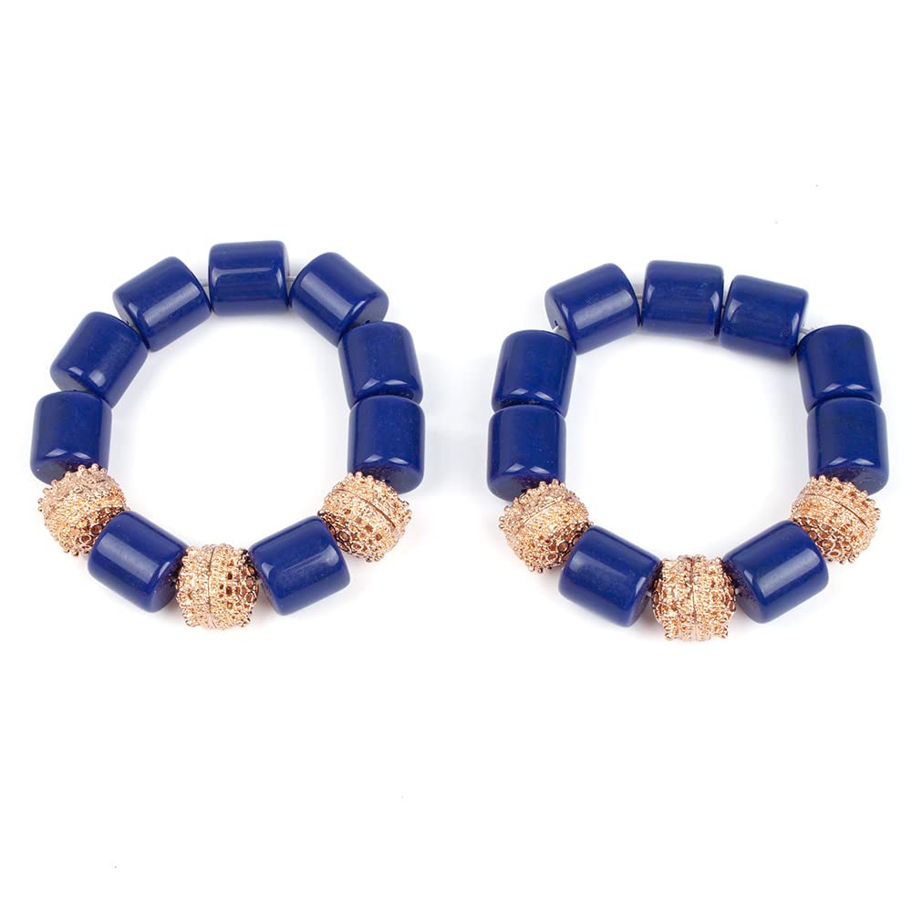 Handmade Resin African Beads Jewelry Set - Double Layer Nigerian Wedding Brooch & Necklace - Traditional Bridal Accessories for Cultural Celebrations & Special Occasions