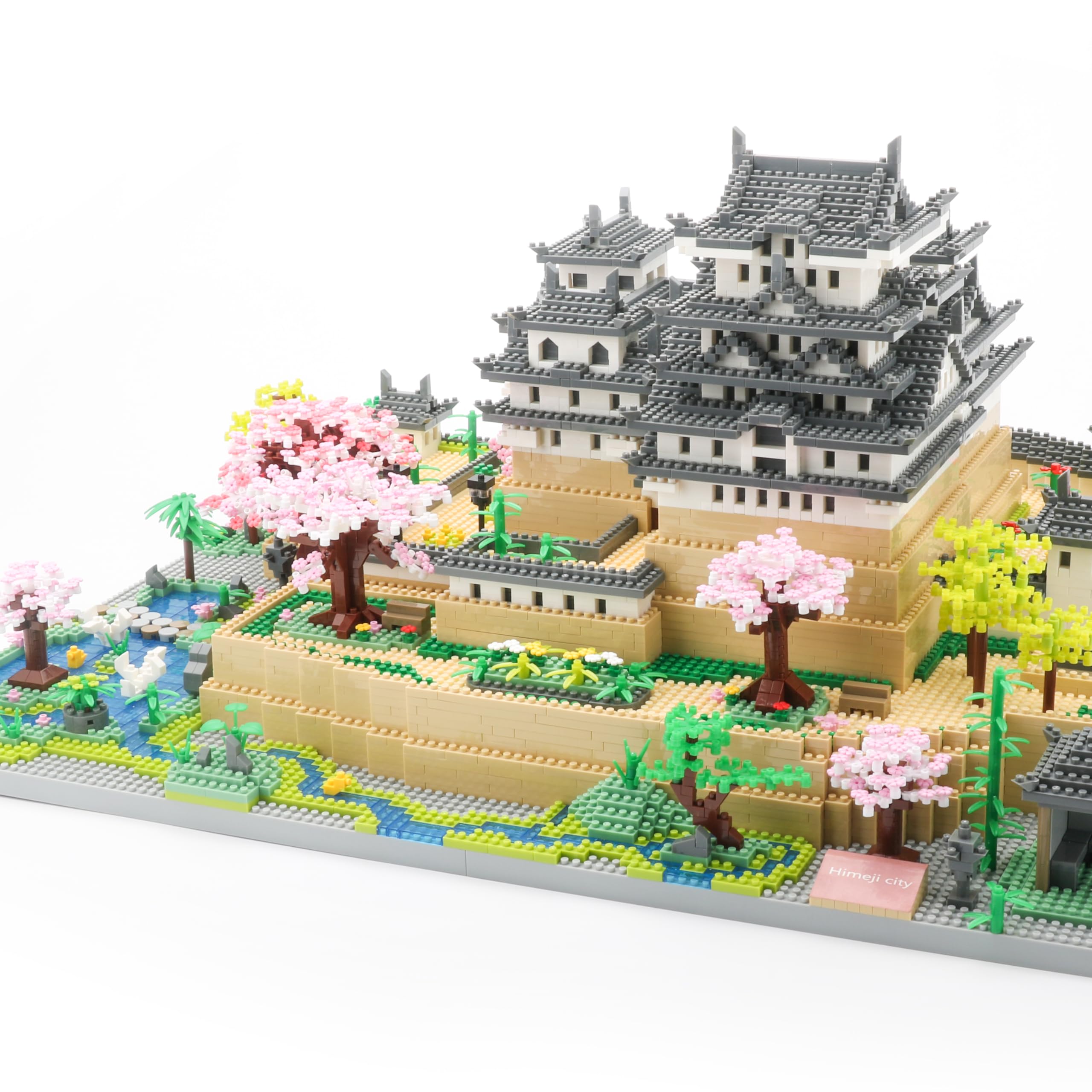 Japanese Micro Mini Building Blocks Set - 10080 PCS Himeji Castle with Cherry Blossoms Architecture Model Kit for Adults, Collectible Landmark Toy Gift | Perfect for Home Decor, Office Display & Stress Relief
