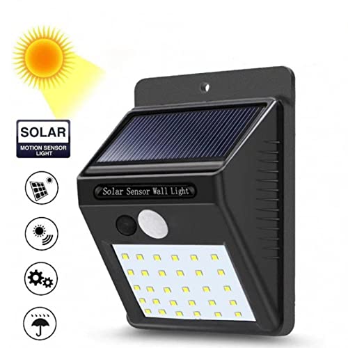 20-100 LED Solar Outdoor Lights with PIR Motion Sensor - Waterproof Solar Powered Wall Lamp for Garden, Street, Pathway - 4Pcs 100Leds - Perfect for Patio, Yard, Driveway & Landscape Lighting