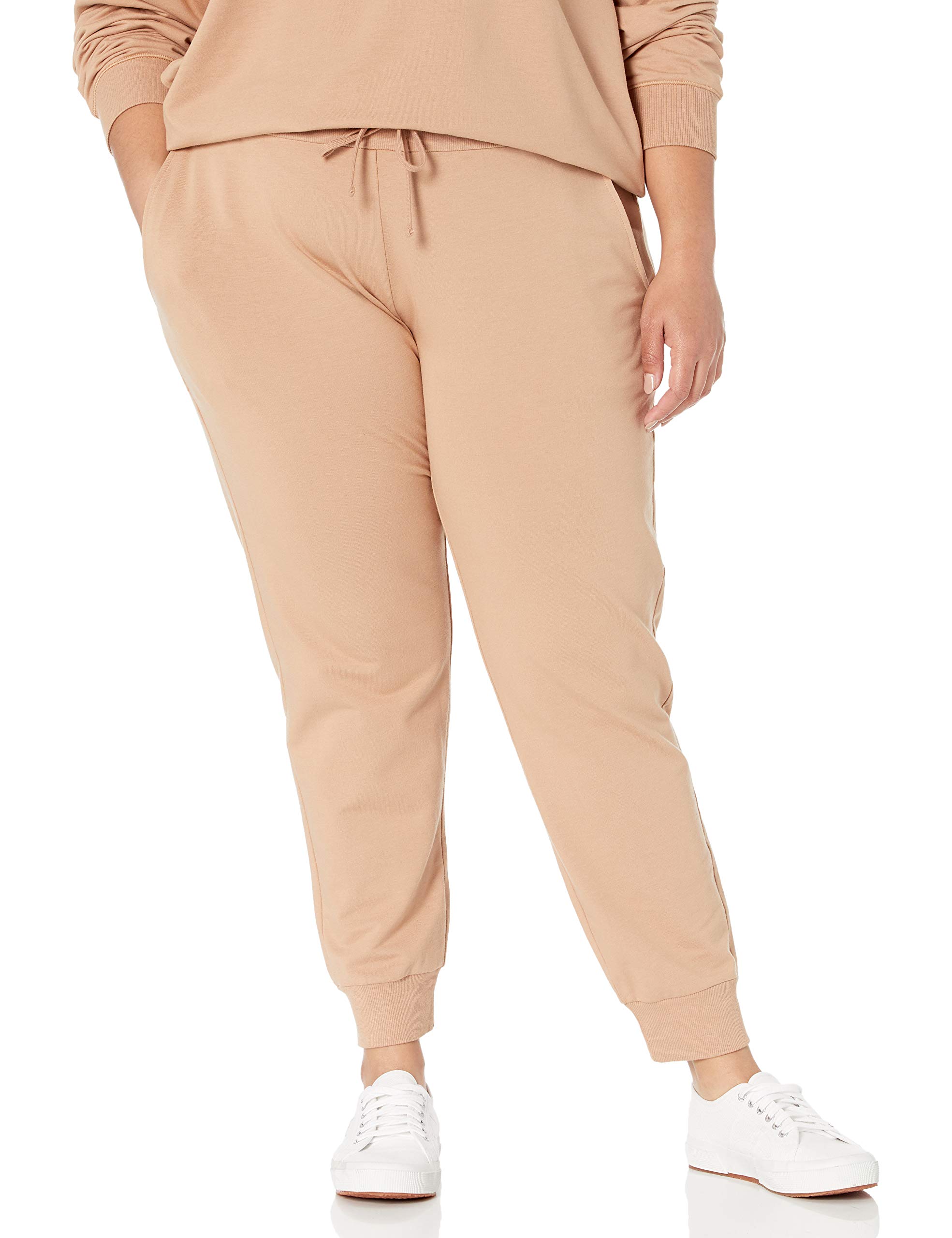 The Drop Women's Grace Supersoft Stretch Rib-Cuff Jogger Pants - Comfortable Lounge & Workout Sweatpants for Yoga, Running, and Casual Wear