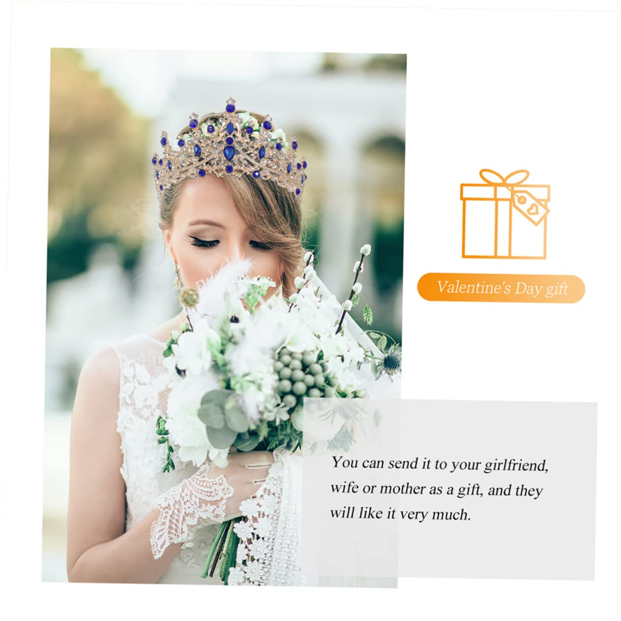 Elegant Rhinestone Diamond Crown Hair Ties & Tiara - Wedding Hair Accessories for Women | Floral Fancy Hair Clips for Bridal Banquets, Prom, and Special Occasions