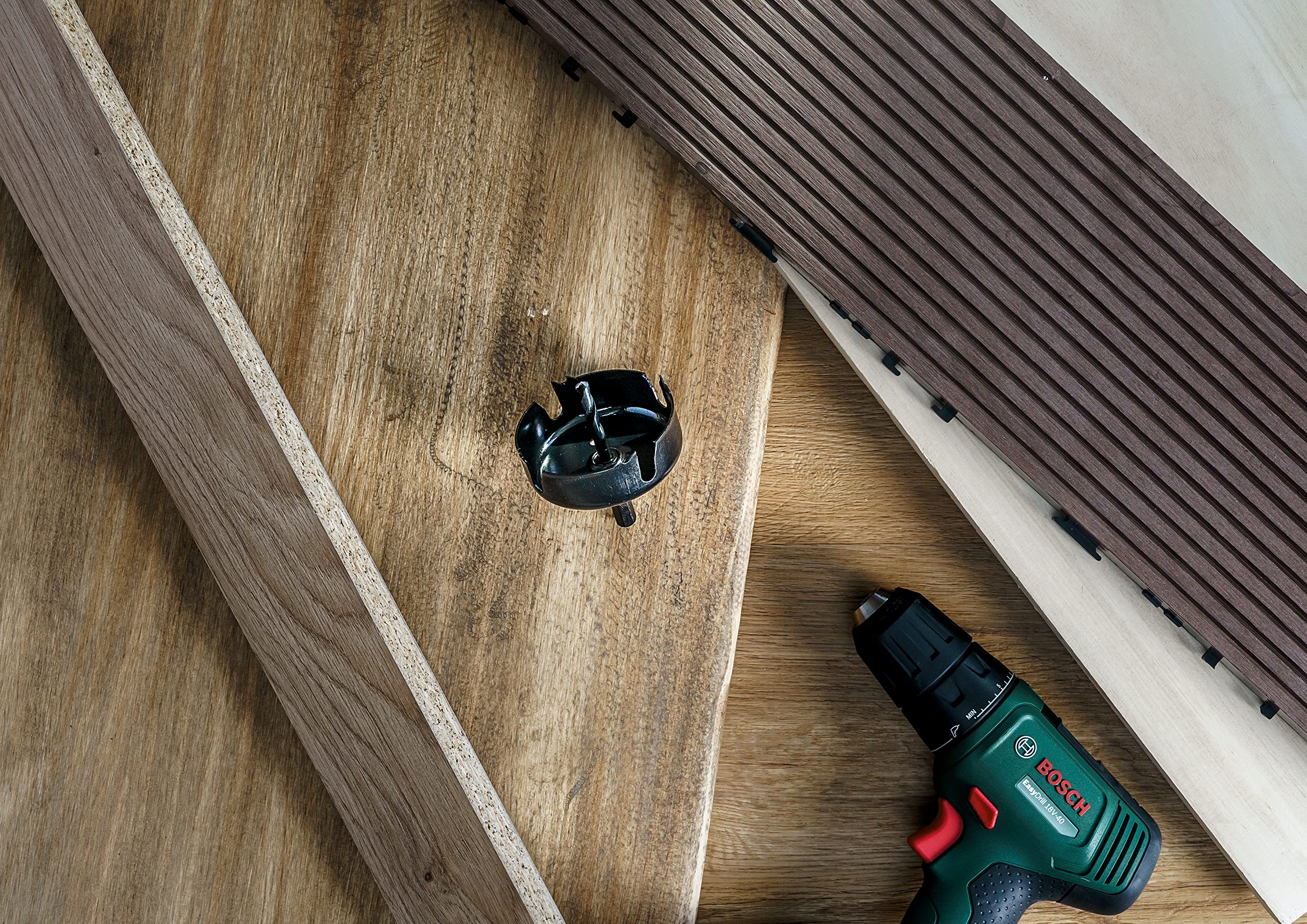 Bosch 2609256D10 75mm Holesaw for Spot Lamps - Perfect for Recessed Lighting, Ceiling Fixtures & Electrical Installations