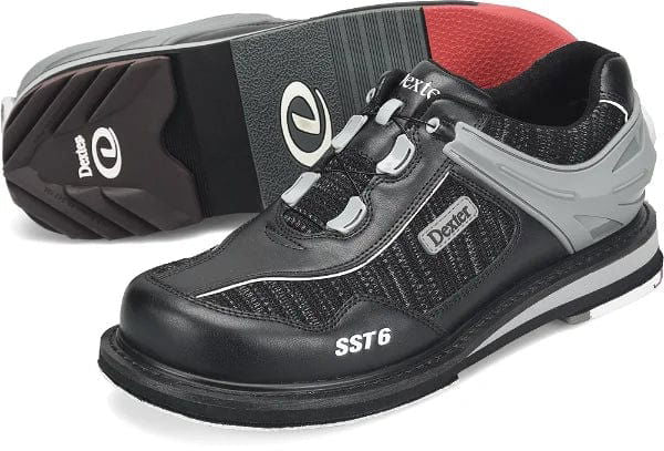 Dexter Men's SST 6 Hybrid BOA Black Knit Wide Right Hand Bowling Shoes - Perfect for Competitive Bowlers & League Play