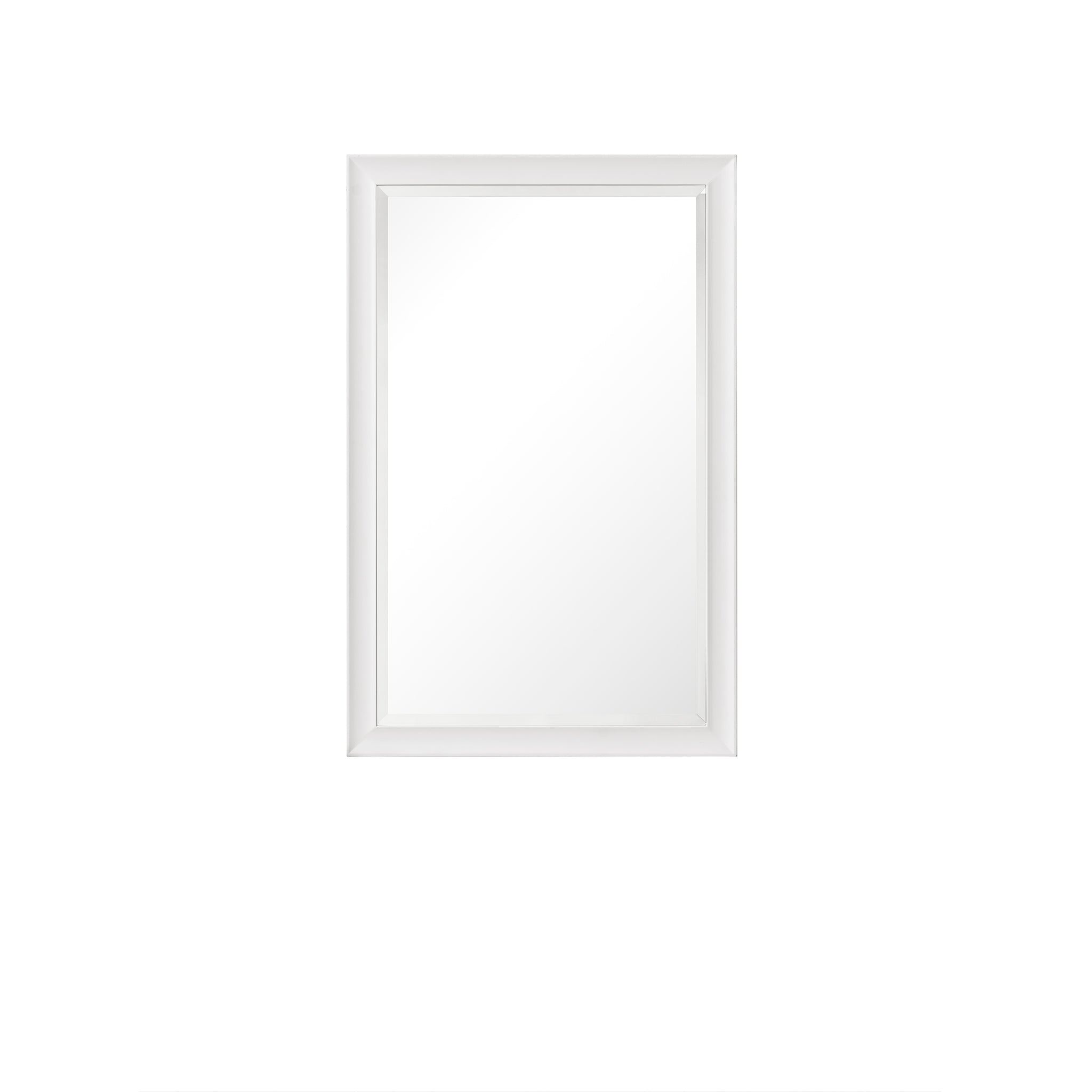 Glenbrooke 26-Inch Round Wall Mirror - Bright White Finish - Perfect for Bathroom, Bedroom & Entryway Decor