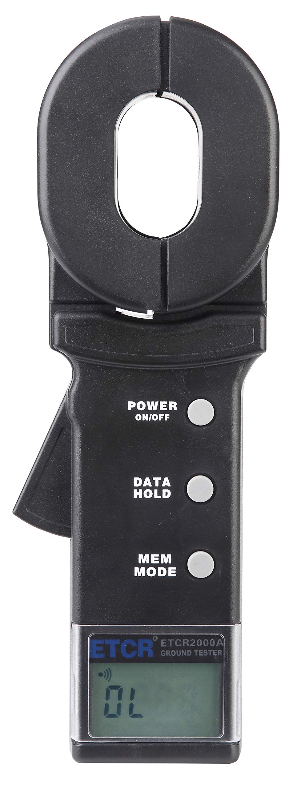 ETCR2000A Digital Clamp Ground Resistance Tester - 0.01Ω to 200Ω Range, Double Insulation, Portable Earth Resistance Meter for Electrical Safety Testing - Perfect for Industrial, Commercial & Home Electrical Maintenance