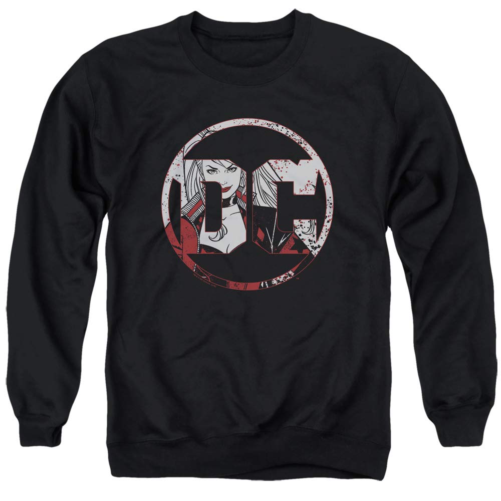 Batman DC Logo Harley Quinn Unisex Crewneck Sweatshirt for Men & Women | Casual Graphic Hoodie for Cosplay, Comic Con & Streetwear Fashion