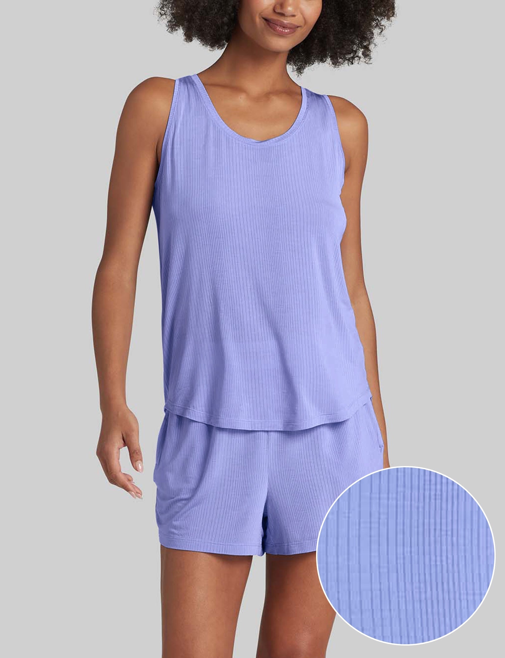 Women's Second Skin Luxe Rib Sleep Tank - Soft Comfortable Sleepwear for Nightwear & Lounge - Perfect for Relaxing at Home or Bedtime