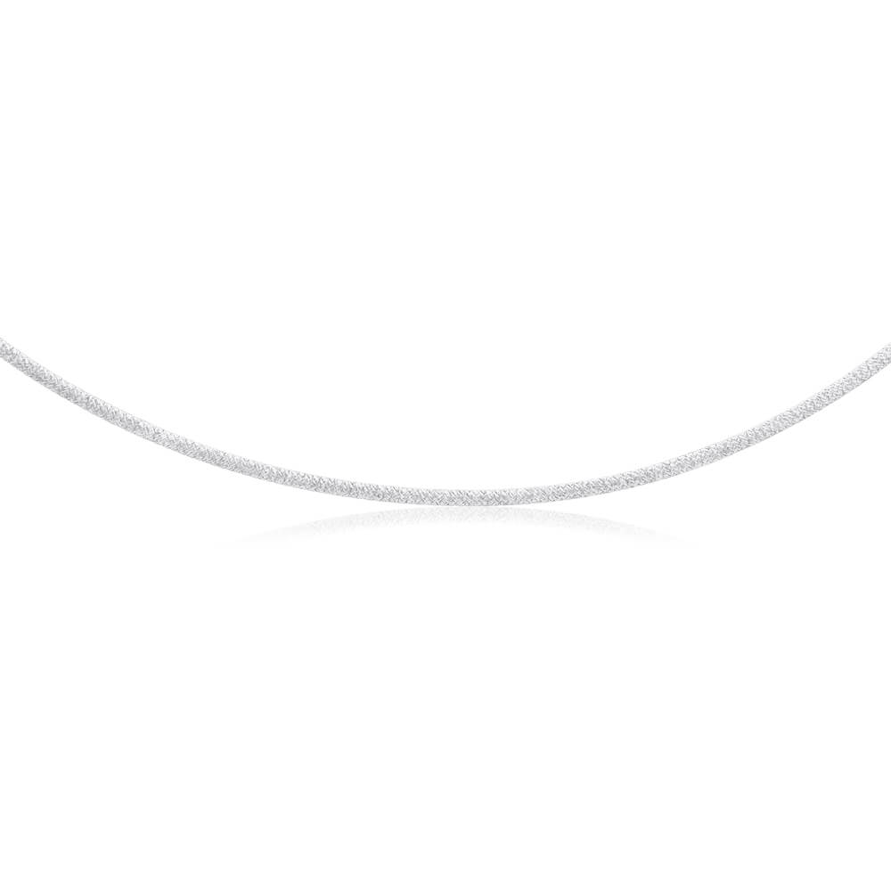 9ct White and Yellow Gold Reversible Omega Chain Necklace 43cm - Elegant Unisex Jewelry for Everyday Wear and Special Occasions