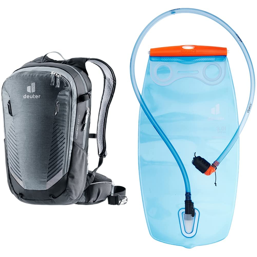 Deuter Compact EXP 14 Bike Backpack with Streamer 3.0 Hydration System - Lightweight Cycling Pack for Mountain Biking, Hiking & Outdoor Adventures