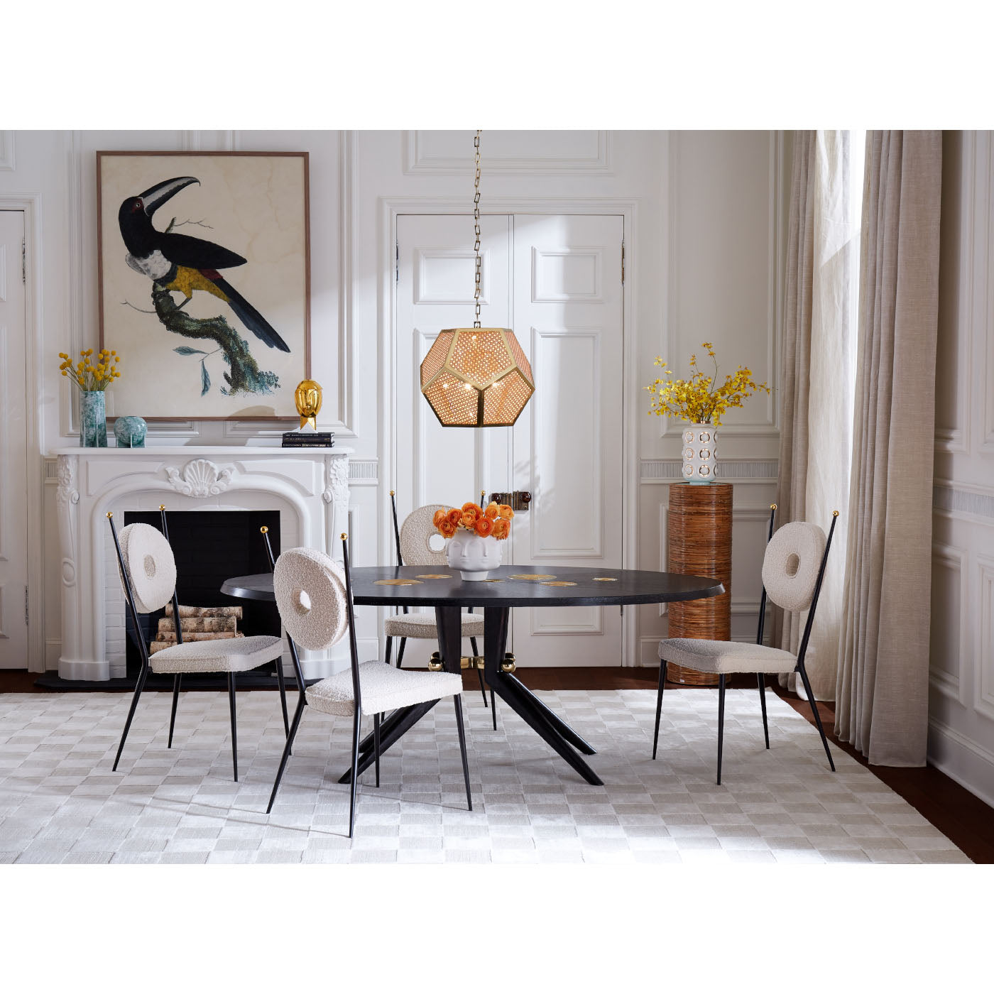 Rondo Dining Chair - Modern Wooden Dining Room Chair with Upholstered Seat - Perfect for Kitchen, Dining Room, and Home Decor