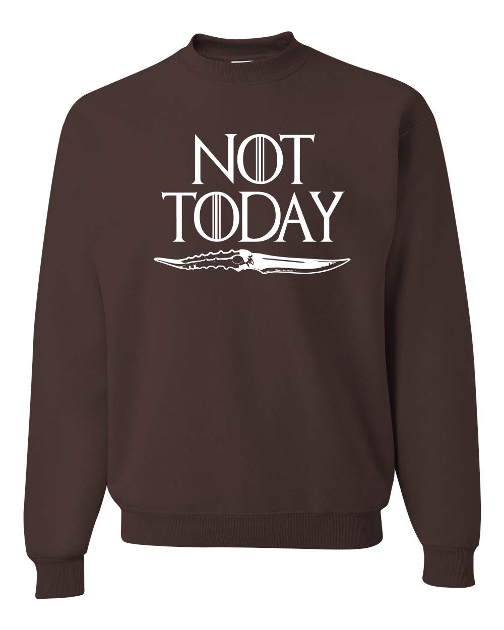 Arya Stark 'Not Today' Dagger Game of Thrones GOT Graphic Sweatshirt - Men's Pop Culture Hoodie for Fans, Cosplay & TV Show Enthusiasts