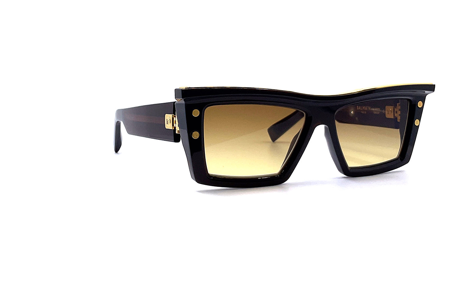 Balmain B VII Sunglasses - Brown & Gold Aviator Style for Men & Women | UV Protection, Luxury Fashion Accessory for Outdoor, Travel & Driving
