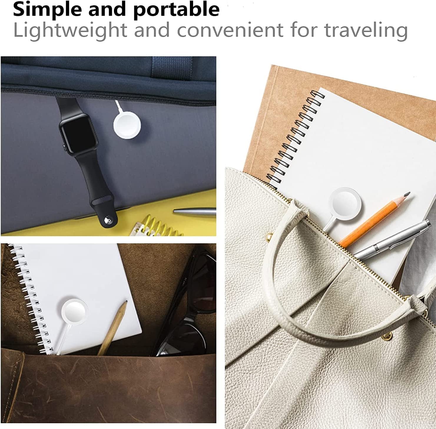 Magnetic Charging Cable for Apple Watch - USB C Wireless Charger Compatible with iWatch Series Ultra 2/Ultra/8/7/6/SE/SE 2/5/4/3/2 - 4.9FT/1.5M White - Perfect for Home, Office, Travel & Nightstand Charging