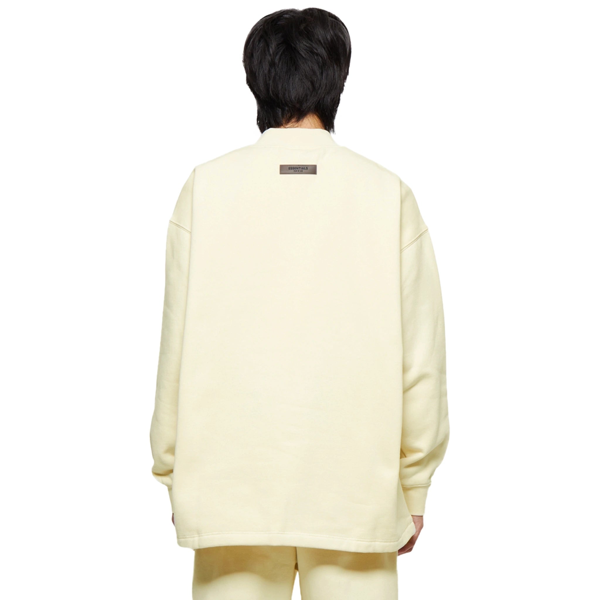 Fear of God Essentials Relaxed Eggshell Crewneck Sweatshirt - Men's Casual Pullover for Streetwear & Loungewear