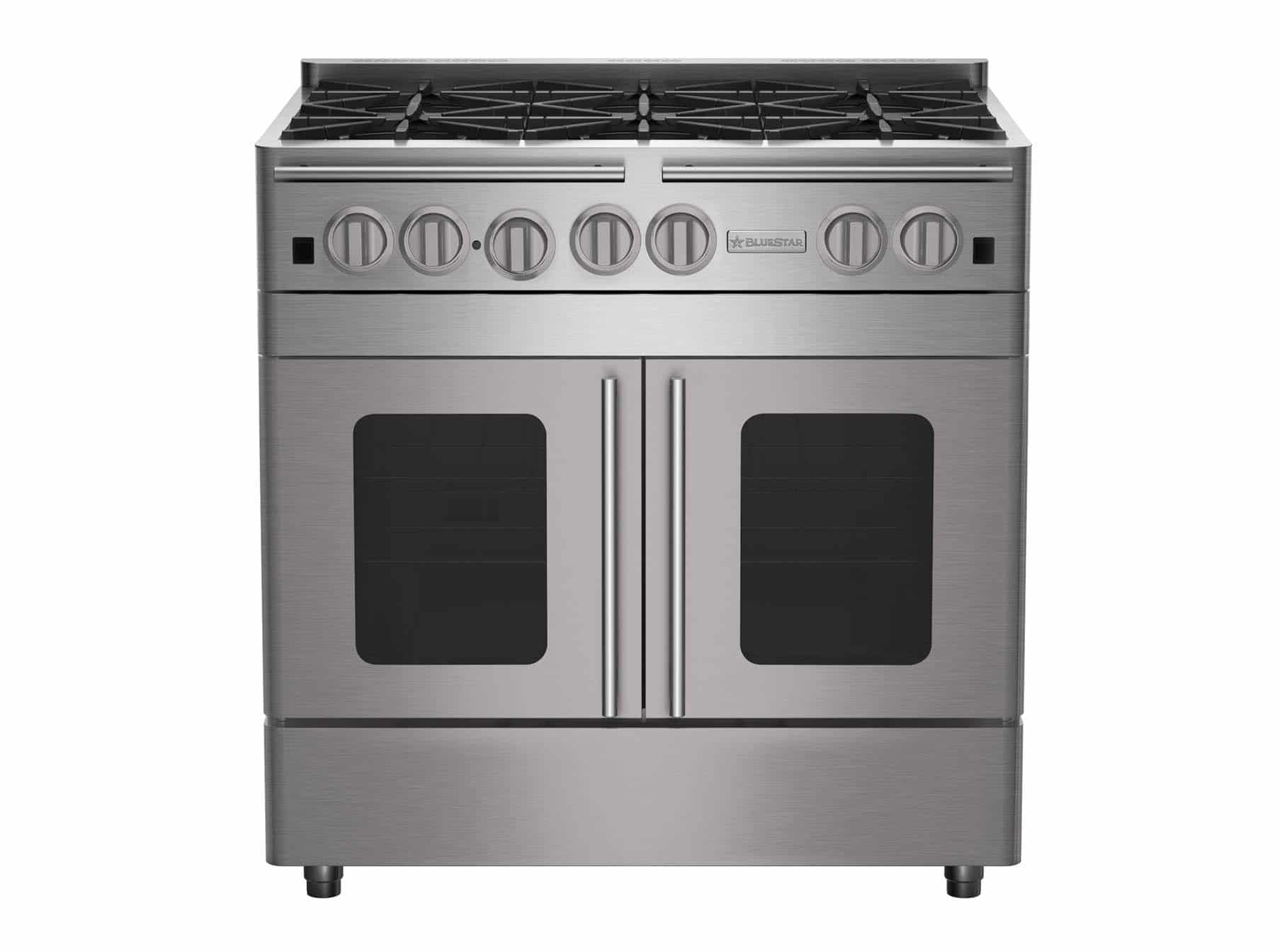 Bluestar RNB366BPMV2 36-Inch Professional Gas Range with Precious Metals Finish - Perfect for Home Chefs & Commercial Kitchens