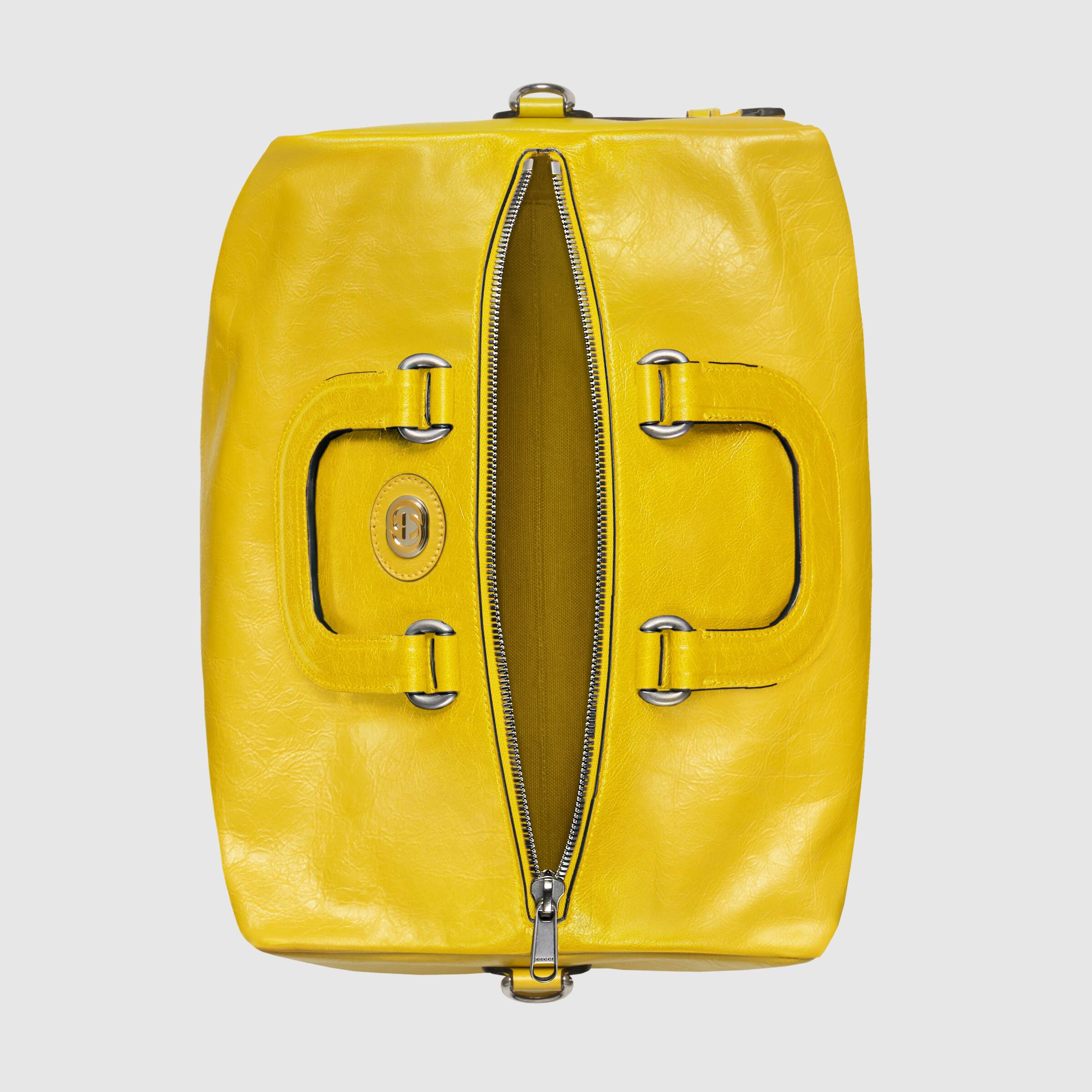 Gucci Soft Leather Backpack for Women - Yellow Luxury Designer Handbag for Travel, Work & School | Premium Genuine Leather Backpack with Comfortable Straps