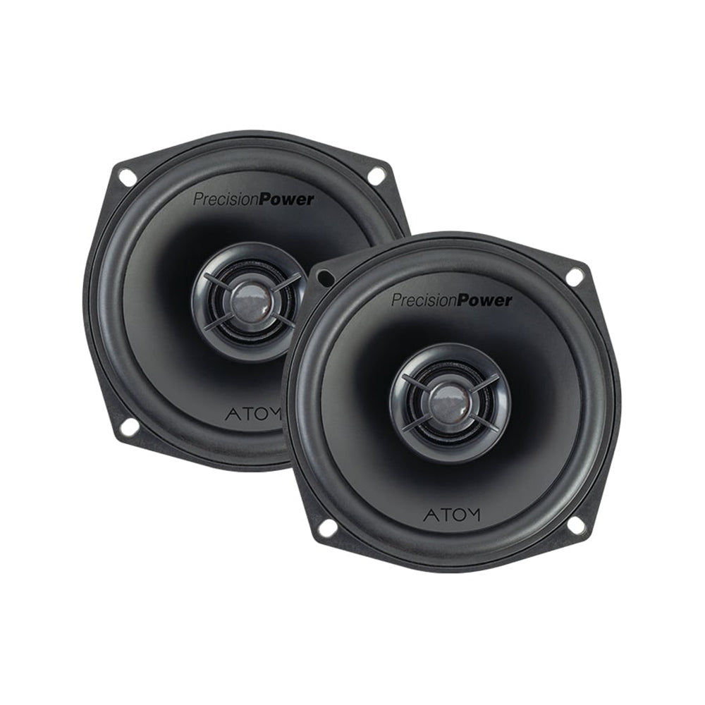 Precision Power AS.52 ATOM Series 5.25 Inch Full Range Car Speakers - High Performance Audio for Vehicles, Boats & Home Theater Systems