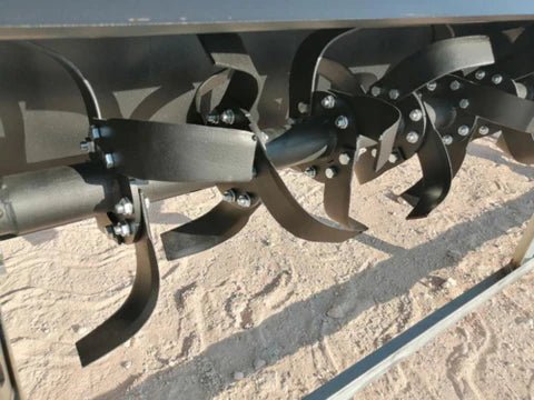 6 FT Skid Steer Hydraulic Rototiller Cultivator for Garden & Soil Preparation - Heavy Duty Tractor Attachment | Perfect for Landscaping, Farming & Agricultural Use | SKU: 294257