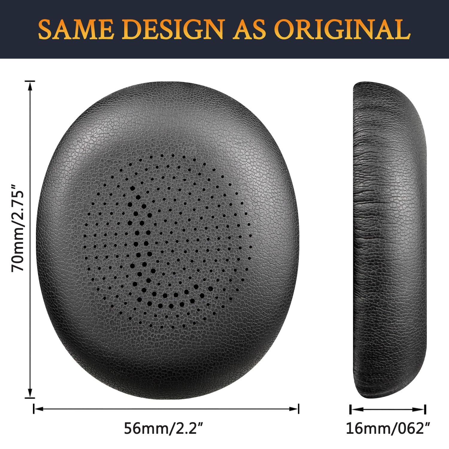 SOULWIT Replacement Ear Pads for Jabra Evolve2 30 Headset - Soft Protein Leather Earpad Cushions with High-Density Memory Foam (Black) - Perfect for Office, Gaming & Long Work Sessions