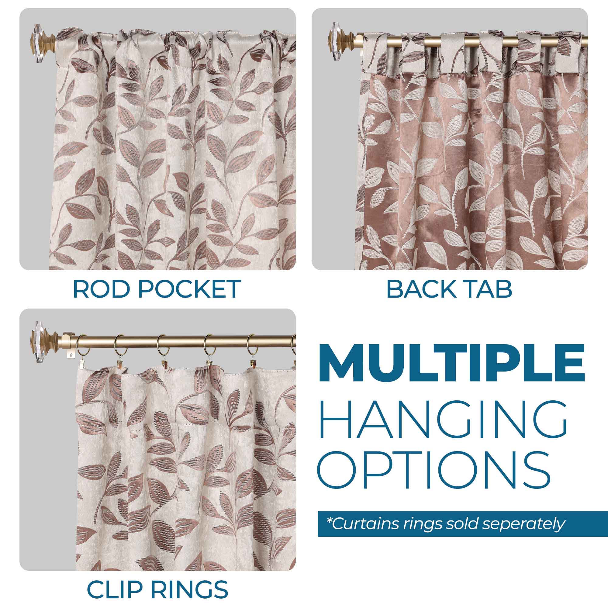 Premium Blackout Curtains for Bedroom - Super Soft Thermal Insulated Room Darkening Drapes with Back Tab Design (Set of 2 Panels) - Perfect for Nursery, Home Theater & Shift Workers