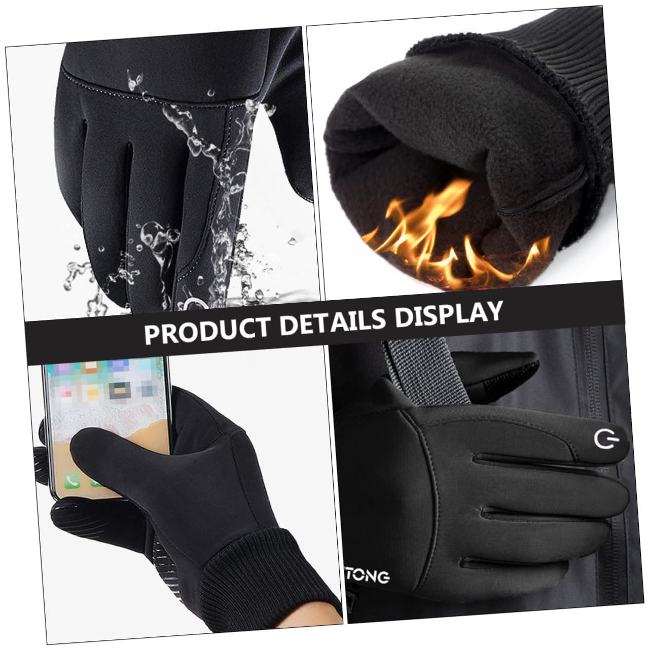 VALICLUD Waterproof & Windproof Gloves - Non-Slip Multipurpose Gloves for Running, Cycling, Hiking & Outdoor Activities - Durable Fabric Hand Protection for Men & Women