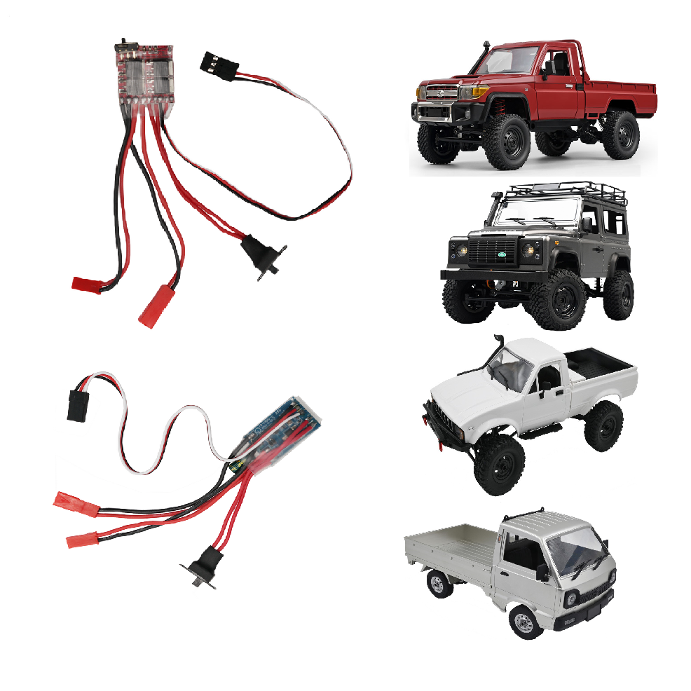 WPL MN RC ESC Upgrade - 20A/30A Brushed Bidirectional Electronic Speed Controller with Brake for RC Cars, Trucks, and Crawlers - Perfect for Off-Road Racing and Crawling Adventures