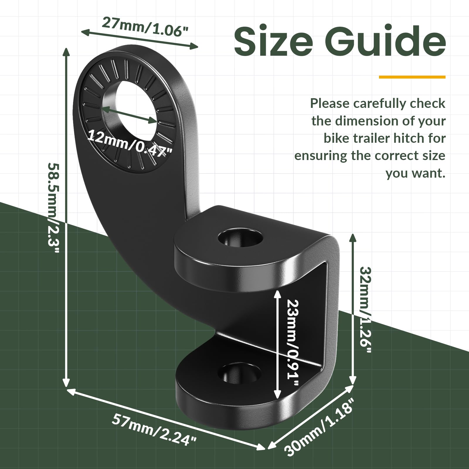 Titanker Upgraded Bike Trailer Coupler Attachment - Compatible with Instep & Schwinn Bicycle Trailers, Universal Bicycle Trailer Hitch for Cargo & Kids | Perfect for Family Rides, Grocery Hauling & Outdoor Adventures
