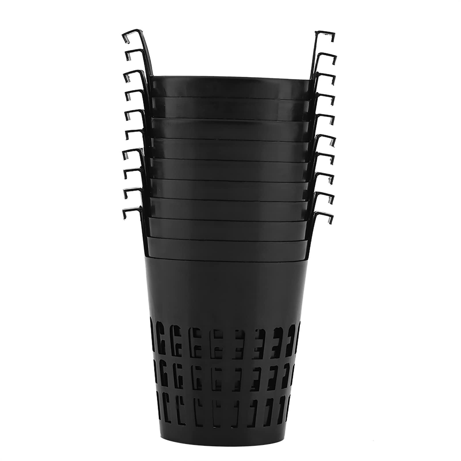 10 Pack Heavy Duty Round Hanging Plant Baskets with Hooks - Breathable Mesh Net Pots for Orchids, Hydroponics, Aquaponics & Aquaculture - Perfect for Indoor/Outdoor Gardening, Vertical Gardens & Home Decor