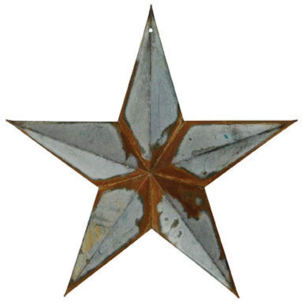 Vintage Rustic Galvanized Metal Star Wall Decor - 12 Inch Farmhouse Home Decor for Indoor & Outdoor Use - Perfect for Patio, Garden, Barn, or Country Style Home Decorating