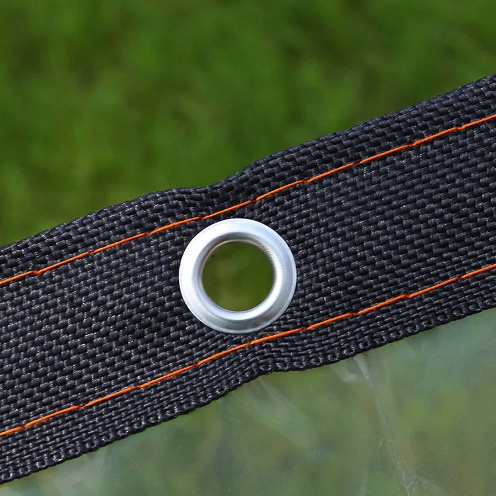 Clear Waterproof Transparent Tarp with 10 Ball Bungee Cords - 4x5m Heavy Duty Tarpaulin Cover for Greenhouse, Plants, Outdoor Furniture & Equipment Protection - UV Resistant, Customizable Size (Ideal for Gardening, Camping & Emergency Shelter)